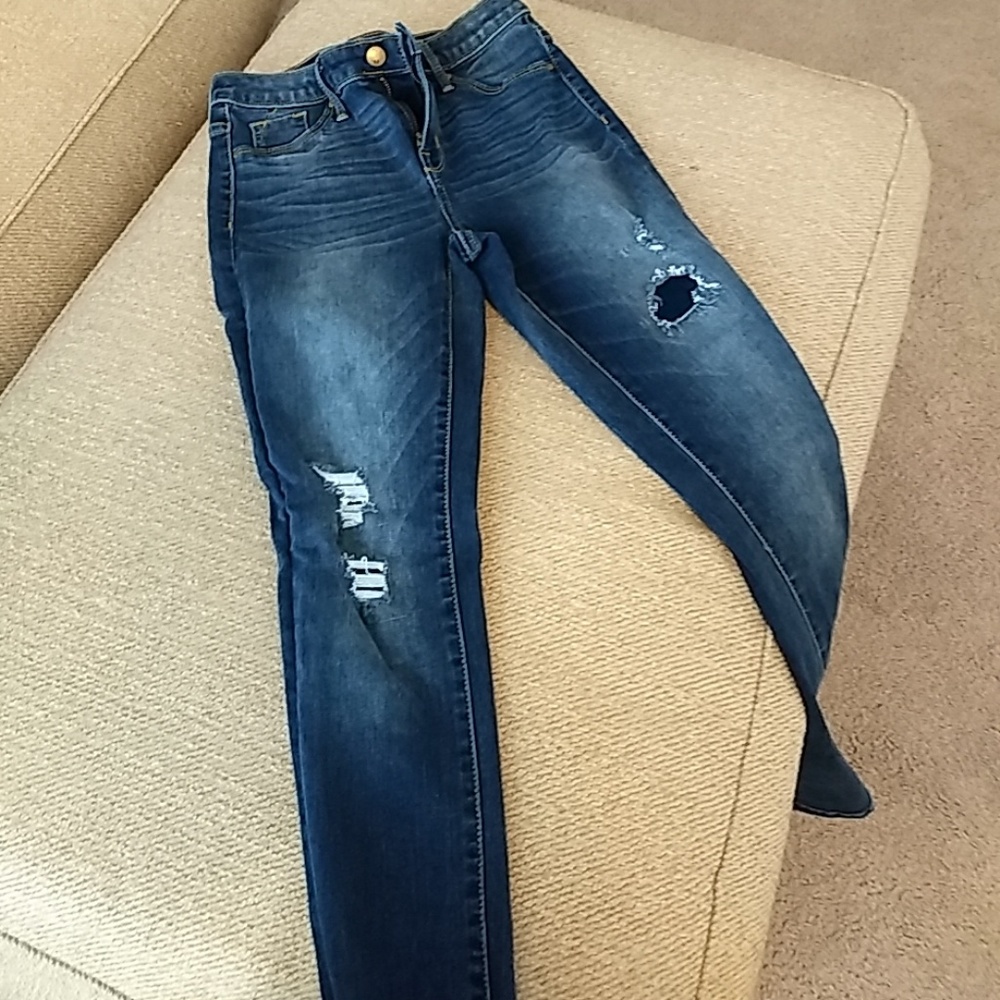 High rise women's jean leggings